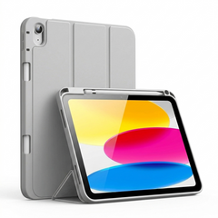 Grey Smart Pen Case with Holder – Magnetic Stand, Slim & Shockproof Cover