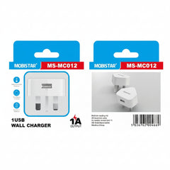 1A USB Wall Charger – Single Port Fast Charging Adapter