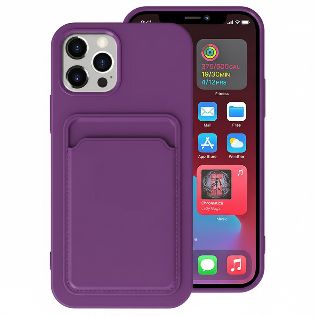 Black Card Case | Slim Wallet IPhone Cover with Card Holder