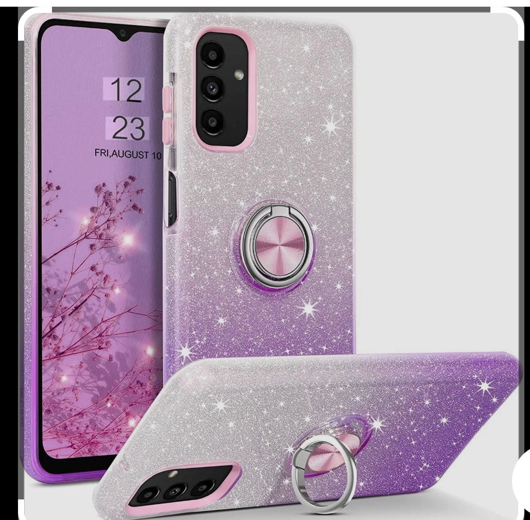 2 Tone Glitter Ring Case (purple)