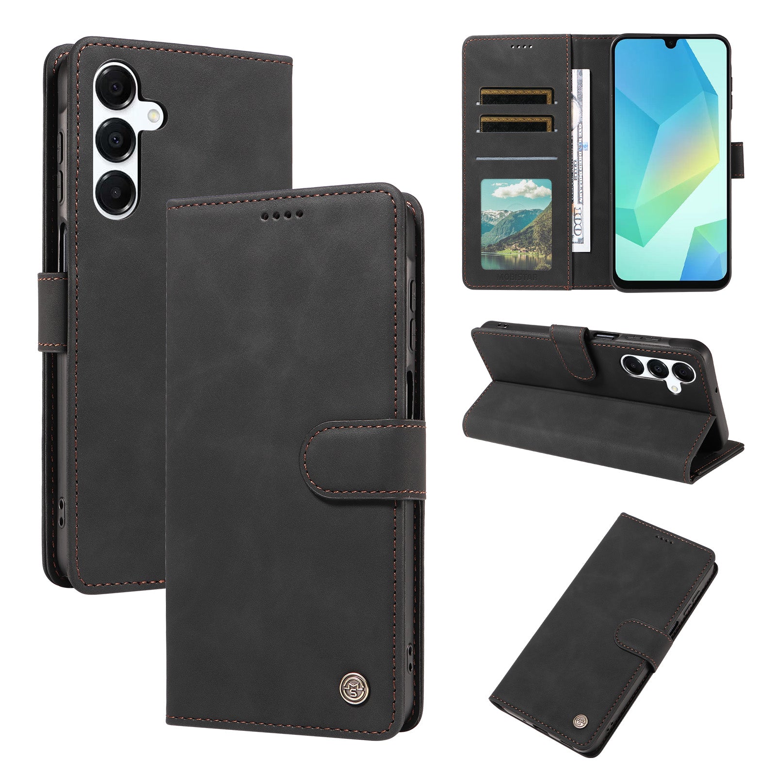 Book Flip Wallet Case | Magnetic Shockproof Cover