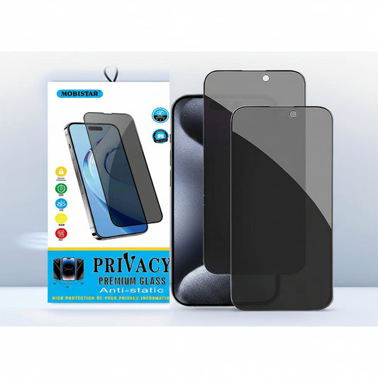 iPhone 15 Privacy Screen Protector – 2 Pack Tempered Glass Anti Spy HD (Wholesale)