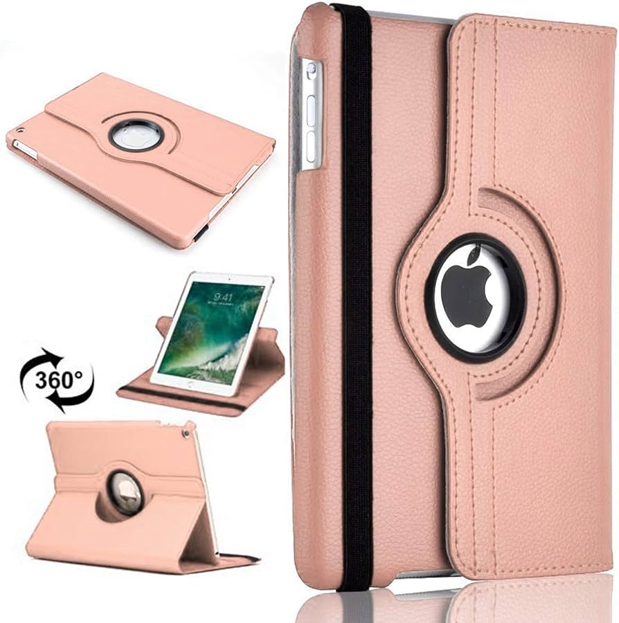 Rose 360° iPad Case – Rotating Stand Cover, Shockproof & Full Protection