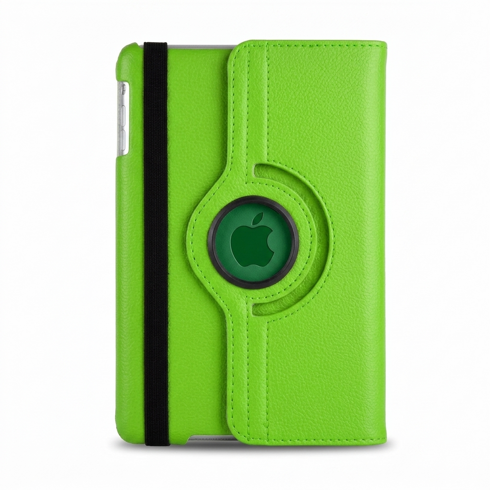  parrot green  tablet case with Apple logo on a white background
