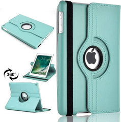 Sea Green tablet case with Apple logo on a white background