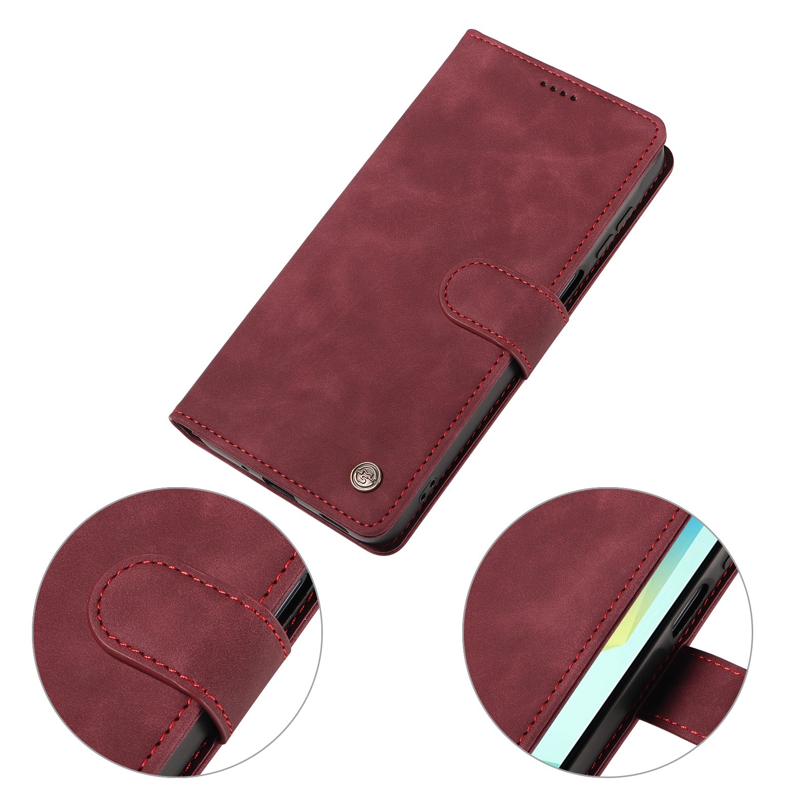Book Flip Wallet Case | Magnetic Shockproof Cover