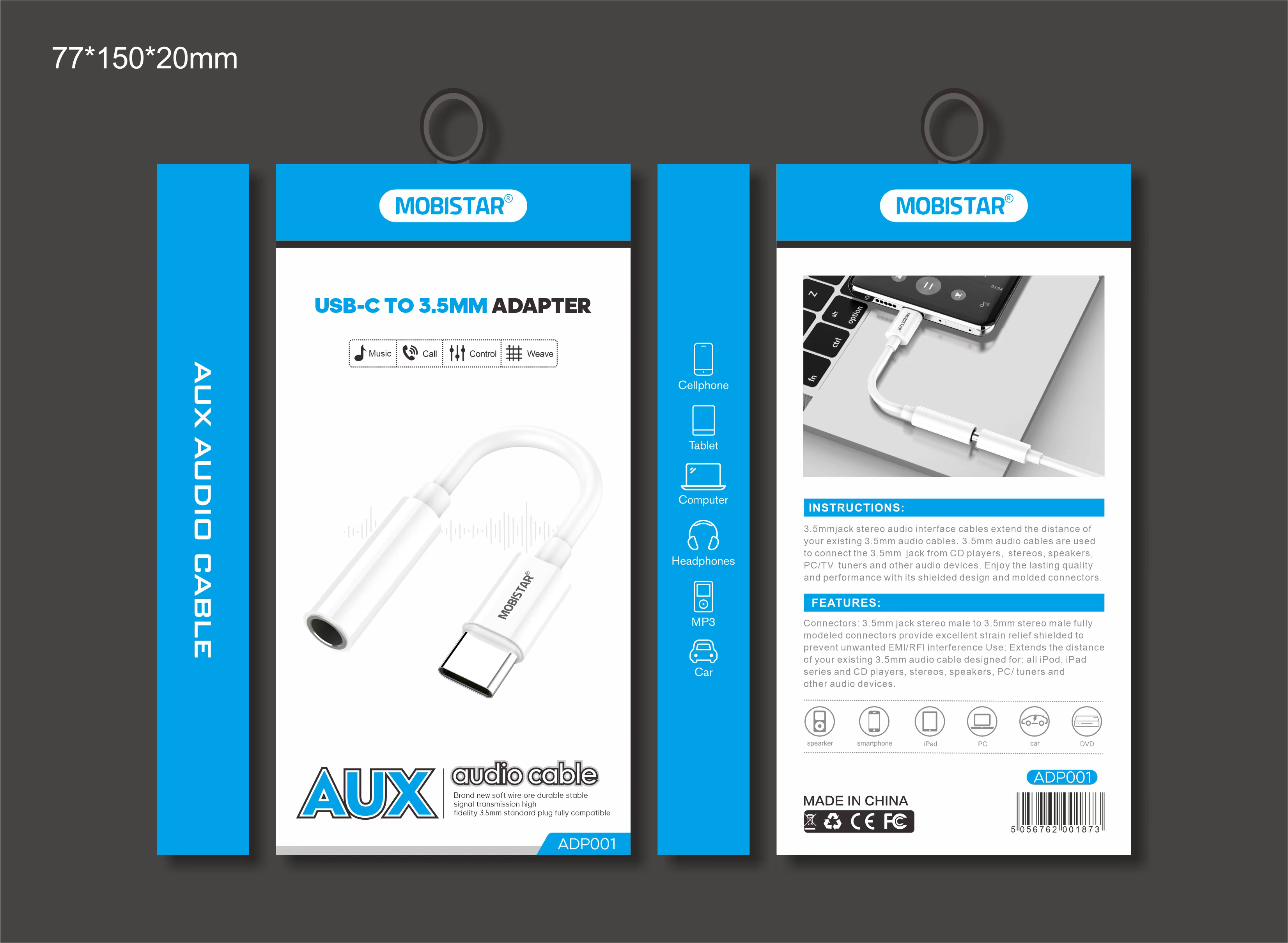 AUDIO CABLE USB-C TO 3.5MM ADAPTER
