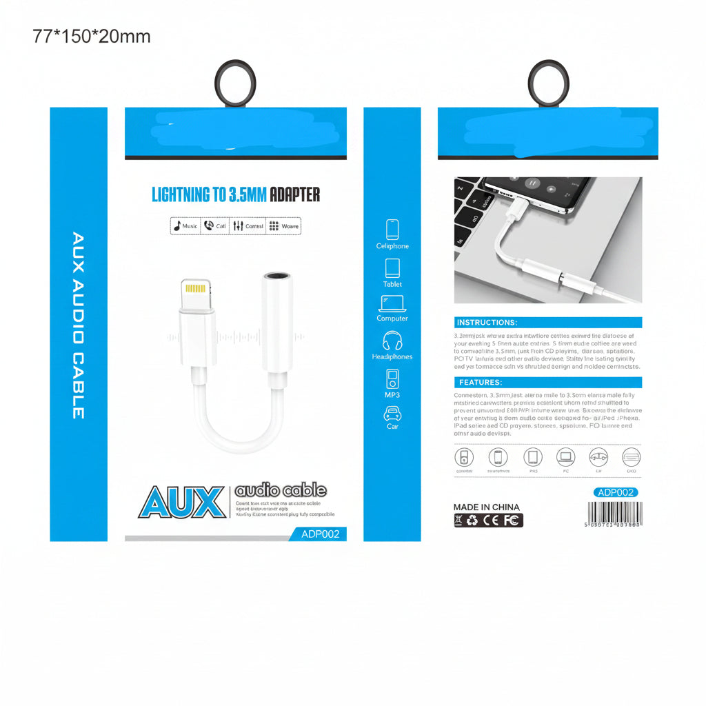 AUDIO CABLE LIGHTING TO 3.5MM ADAPTER