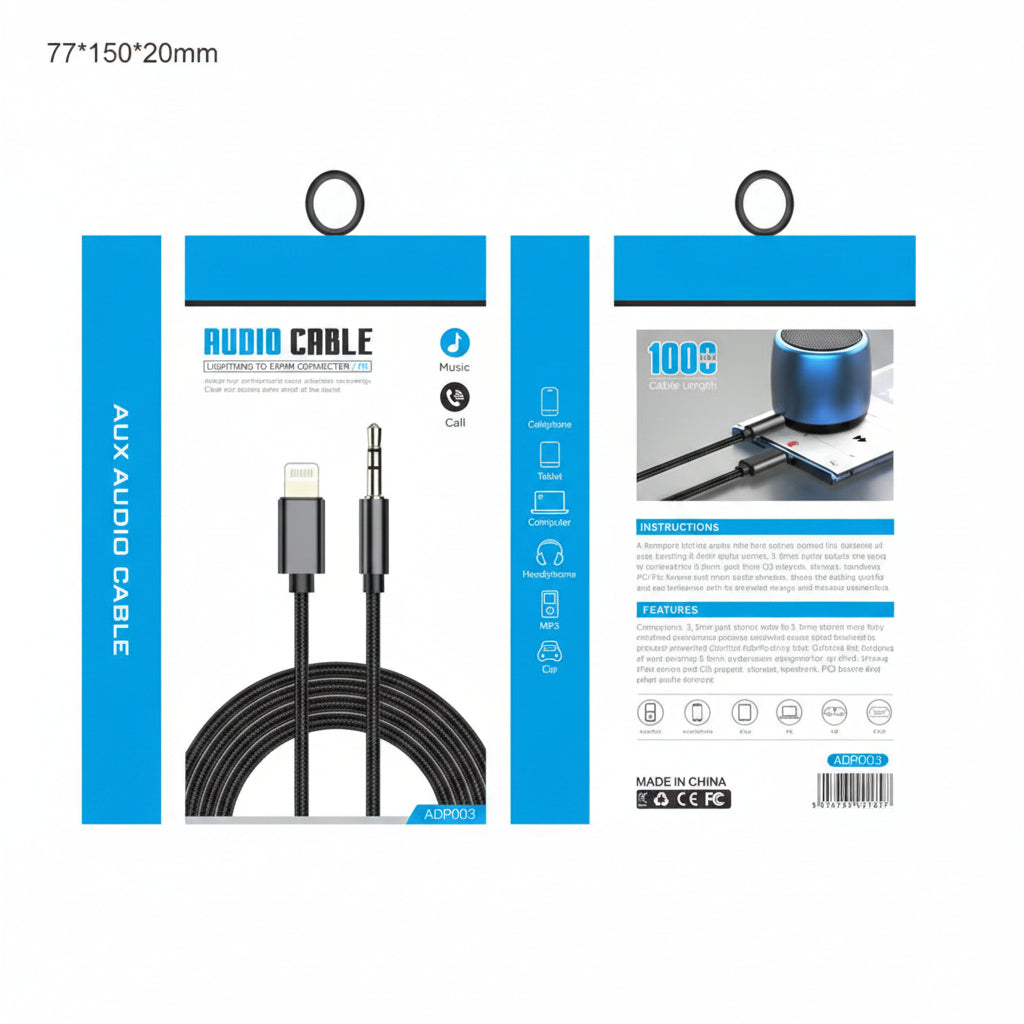 AUDIO CABLE LIGHTNING TO 3.5MM CONNECTOR