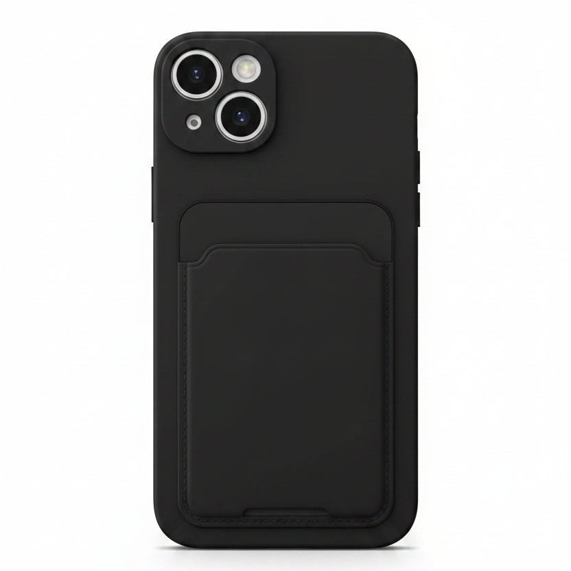 Black Card Case | Slim Wallet IPhone Cover with Card Holder