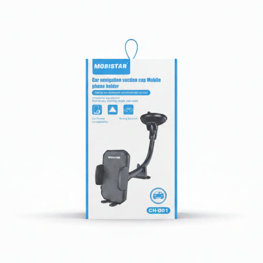 Car Phone Holder Suction Cup | Dashboard & Windshield Mount | 360° Adjustable