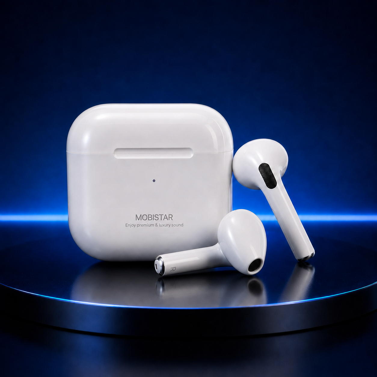 MOBISTAR AirPods Style Wireless Earbuds Bluetooth 5.3 – White