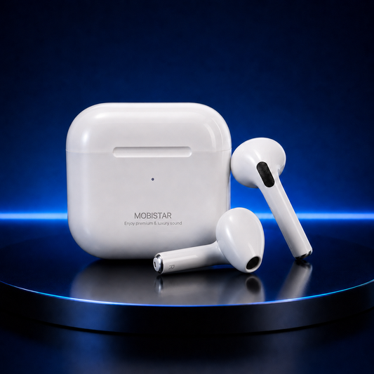MOBISTAR AirPods Style Wireless Earbuds Bluetooth 5.3 – White