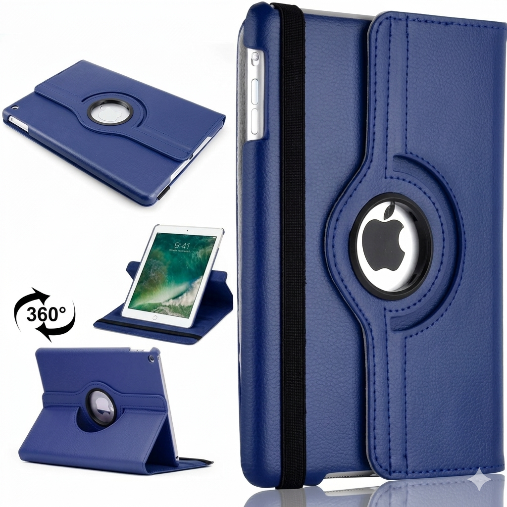 360° iPad Case – Rotating Stand Cover, Full Protection & Shockproof