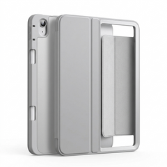 Grey Smart Pen Case with Holder – Magnetic Stand, Slim & Shockproof Cover