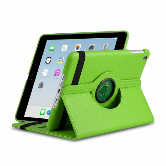 Green 360° iPad Case – Rotating Stand Cover, Shockproof Full Protection