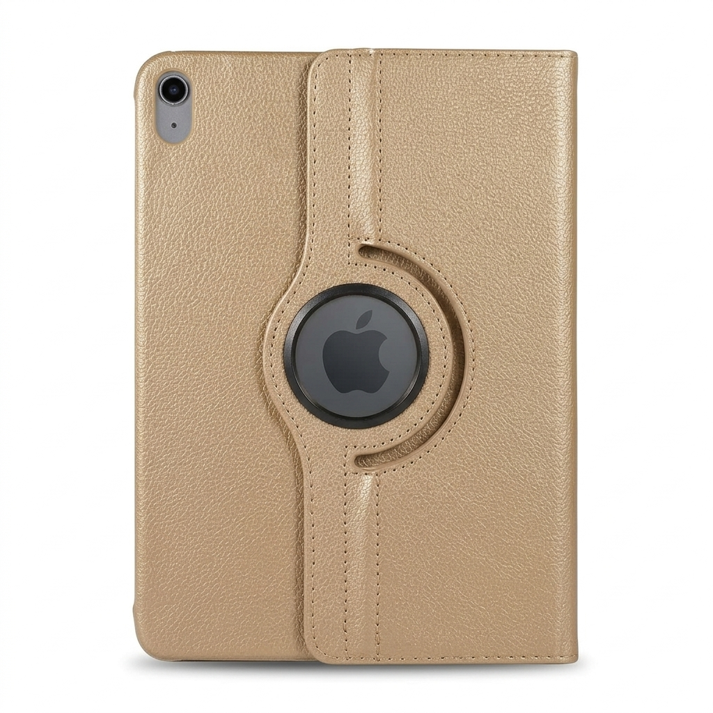 Gold 360° iPad Case – Rotating Stand Cover, Full Protection & Shockproof