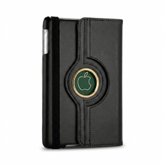 Black 360° iPad Case – Rotating Stand Cover, Shockproof Full Protection