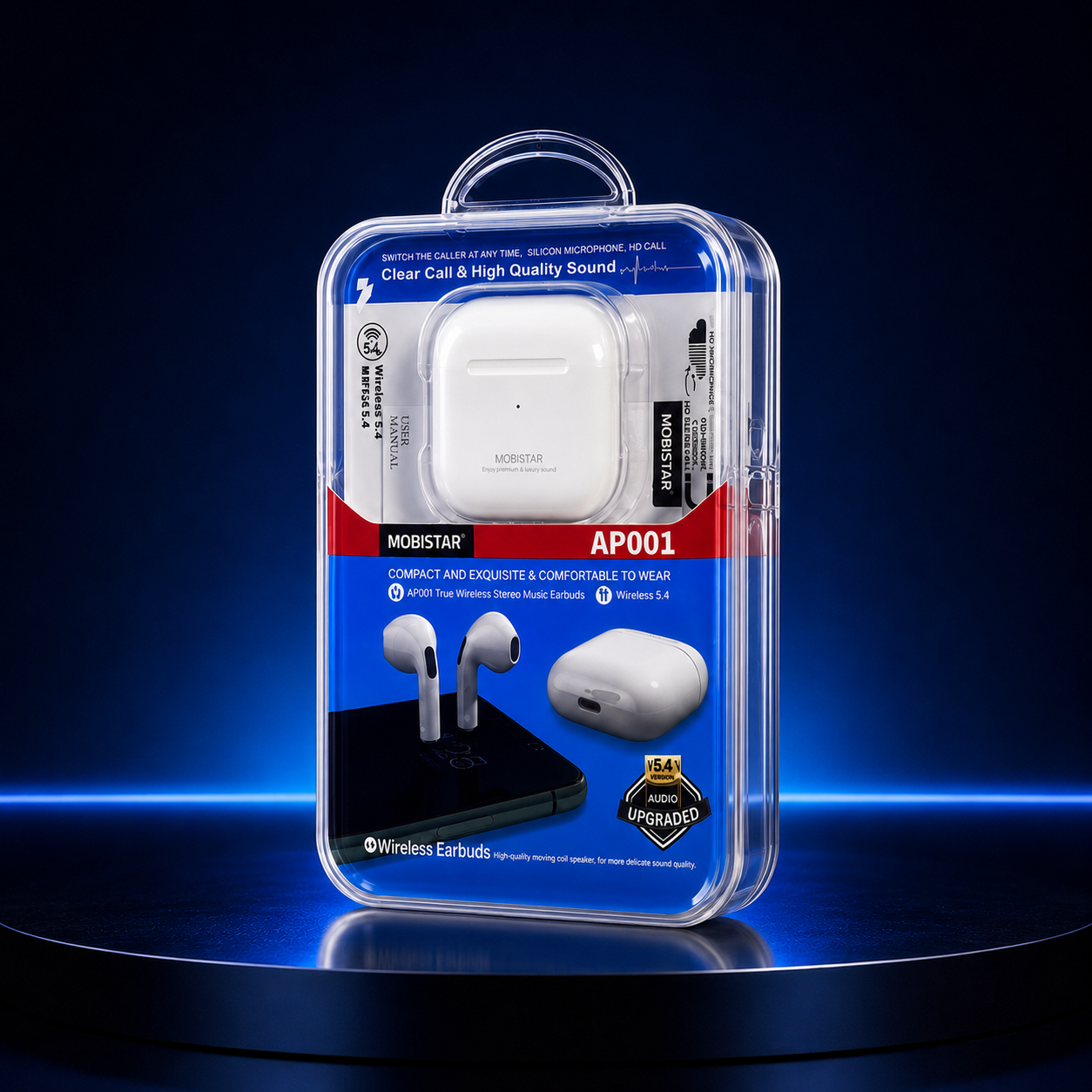 MOBISTAR AirPods Style Wireless Earbuds Bluetooth 5.3 – White