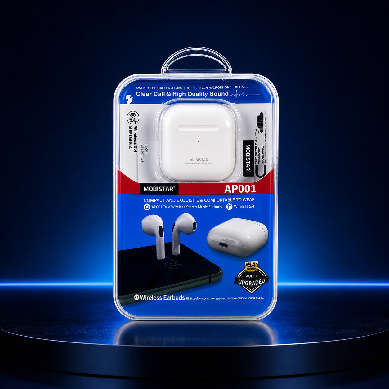 MOBISTAR AirPods Style Wireless Earbuds Bluetooth 5.3 – White