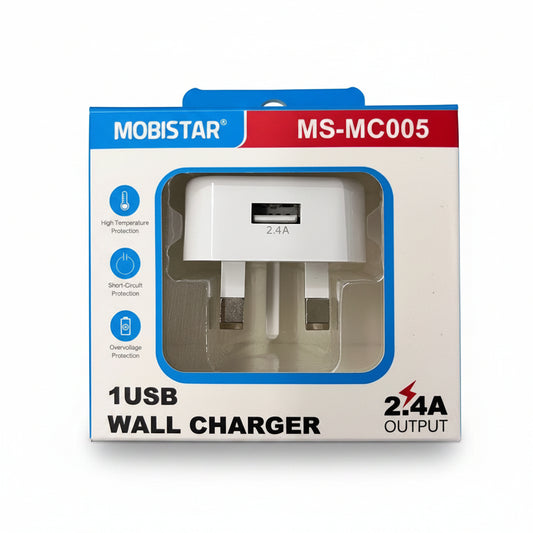 USB Wall Charger – Fast Charging Power Adapter (1 Port)