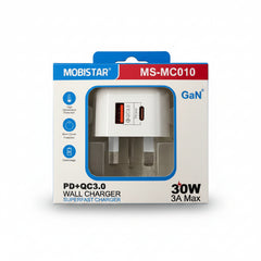 PD+QC3.0 WALL CHARGER SUPERFAST CHARGER, 30W 3A