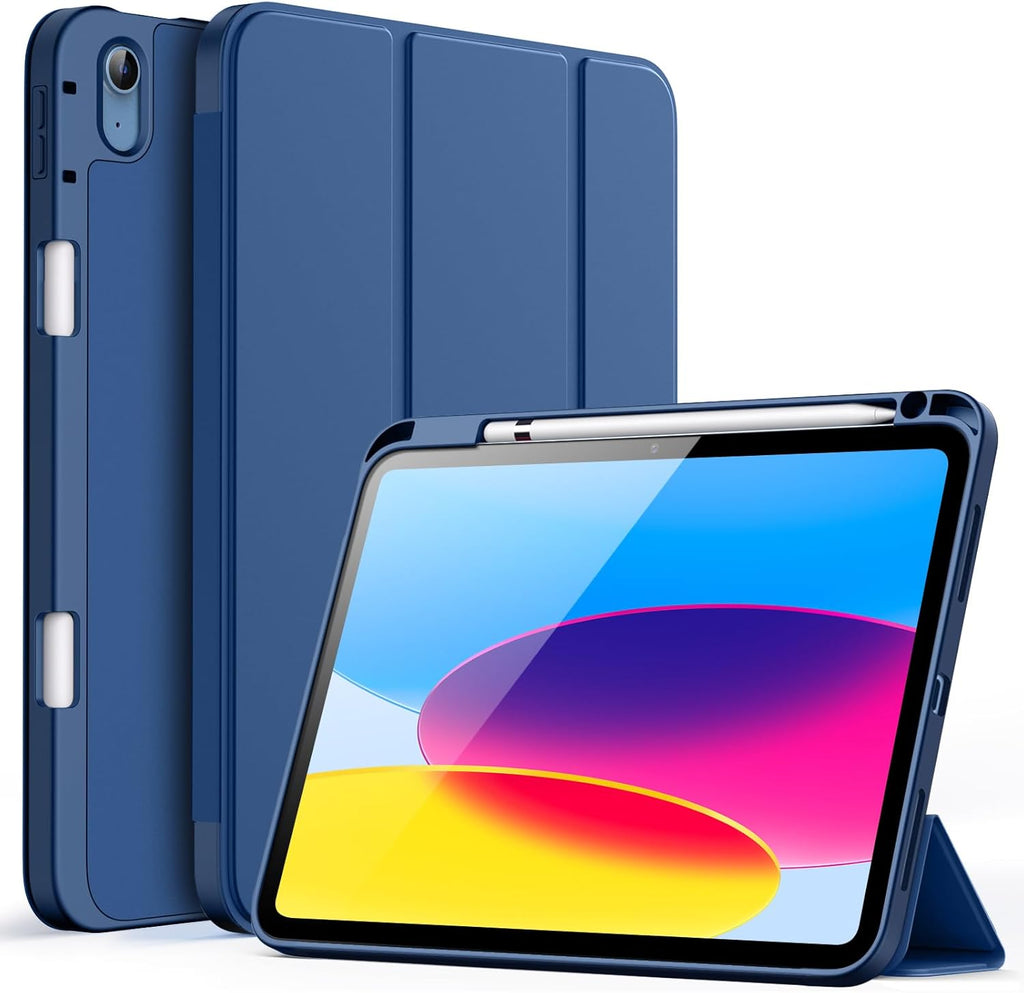 Navy Smart Pen Case with Holder – Magnetic Stand, Slim & Shockproof Cover