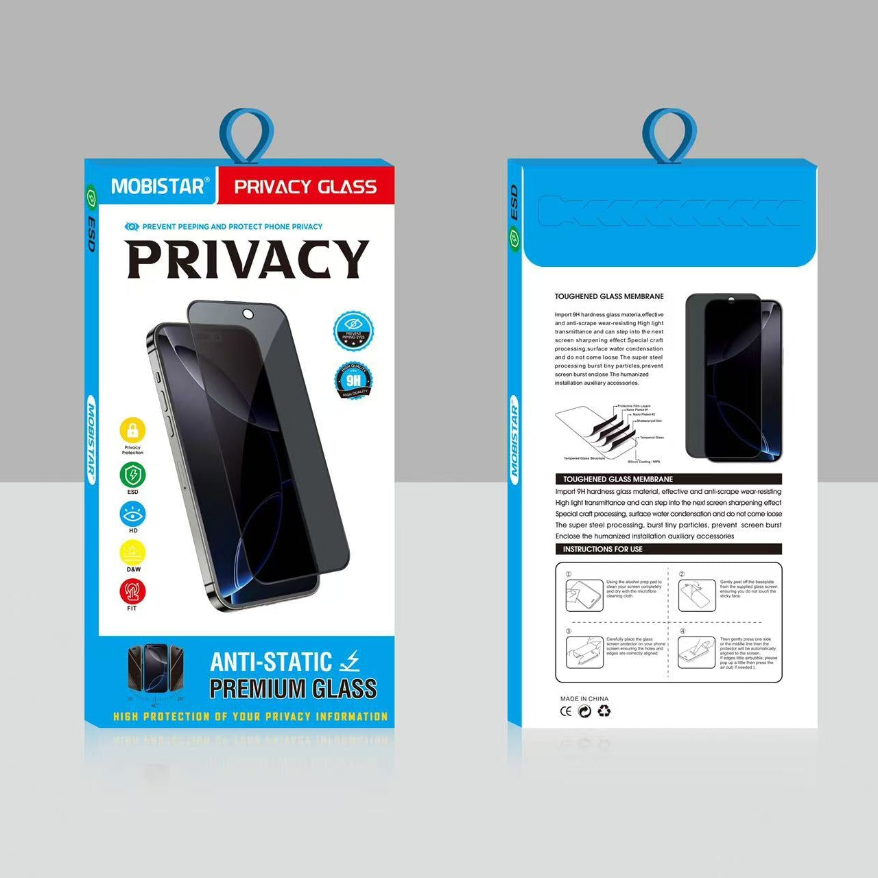 Privacy Tempered Glass Screen Protector | Anti-Spy & Scratch Resistant