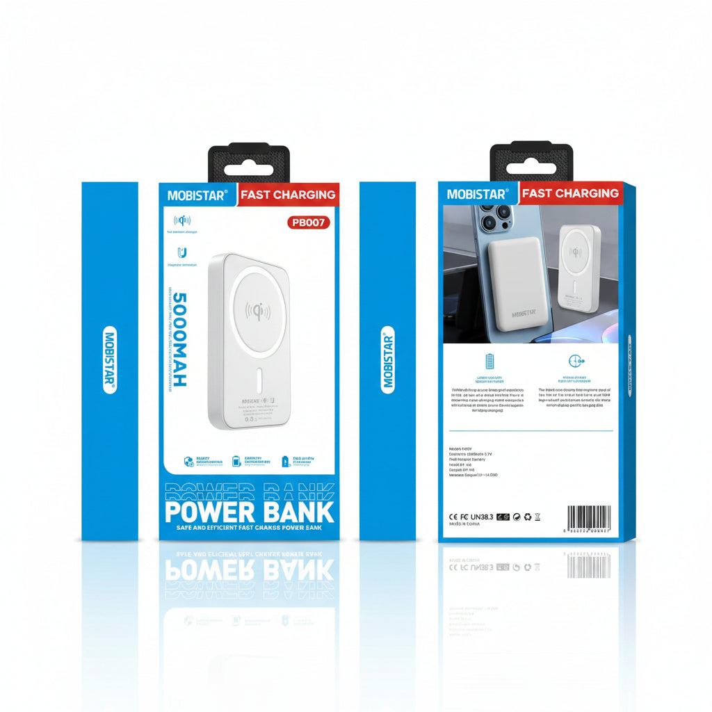 5000mAh Wireless Power Bank – Fast Charging Portable Charger, Slim Pocket Size