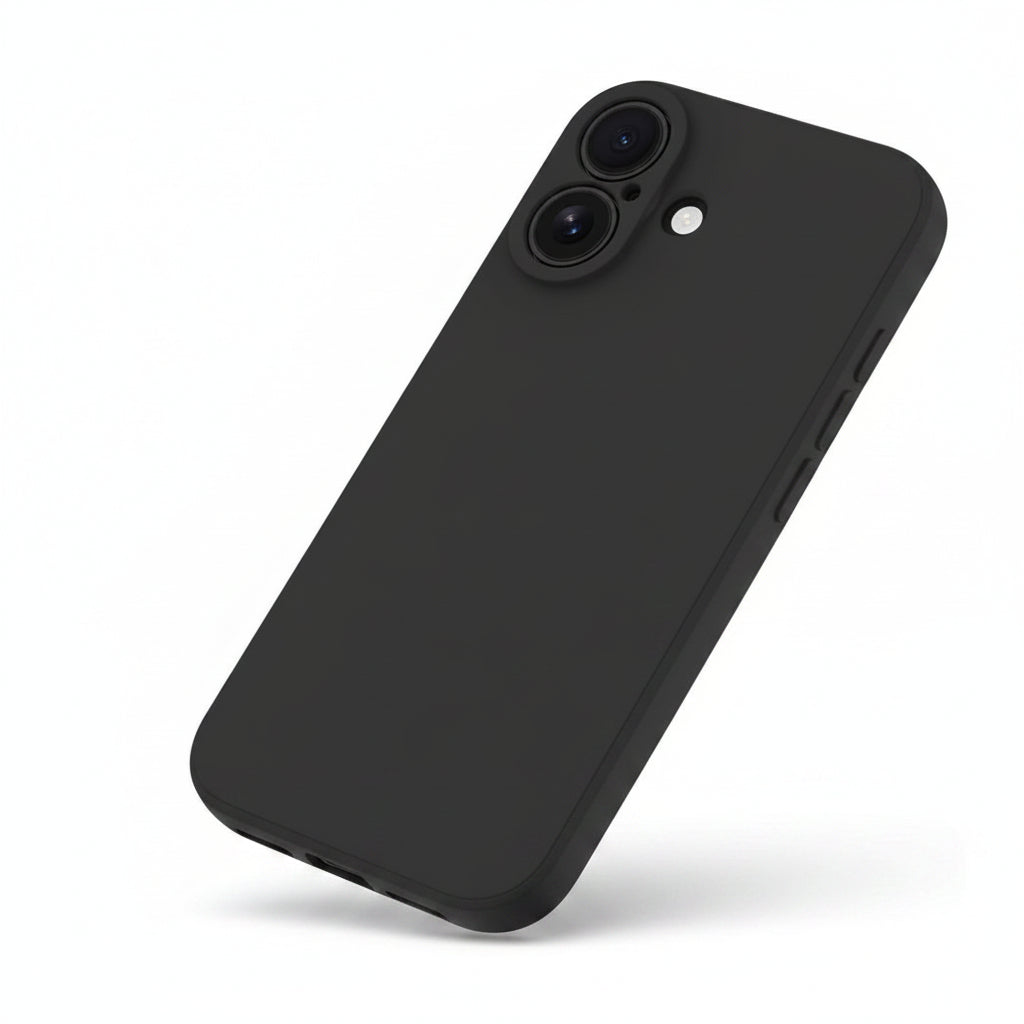 MOBISTAR Silicone Case for iPhone | Shockproof Slim | Black