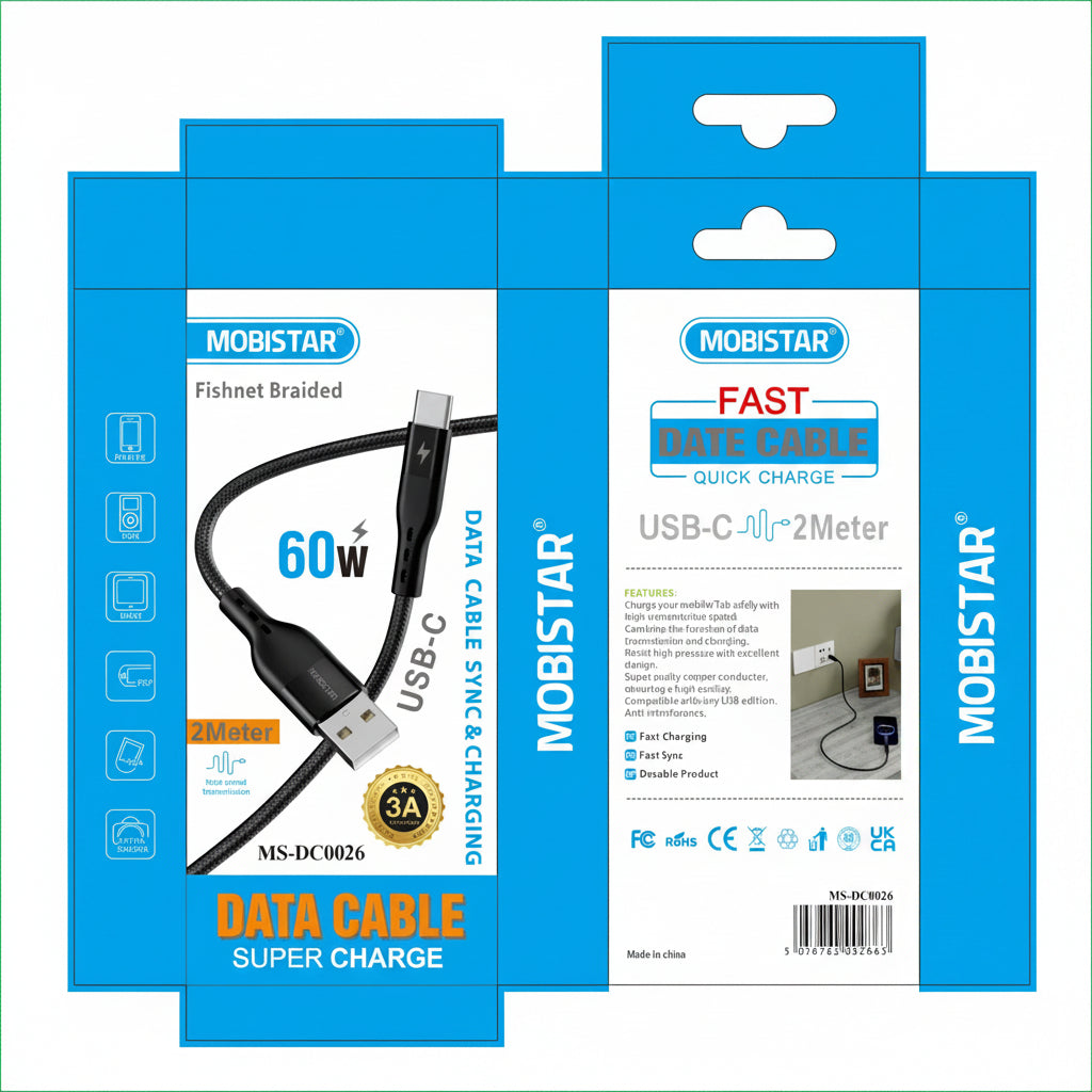 USB-C Data Cable – Fast Charging & High-Speed Sync Cable