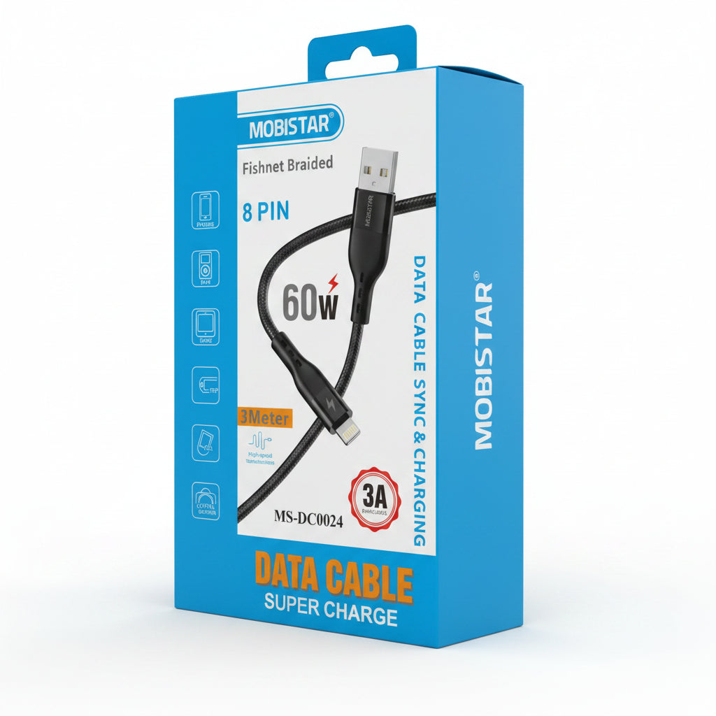 8-Pin Lightning Data Cable – Fast Charging & Sync USB Cable