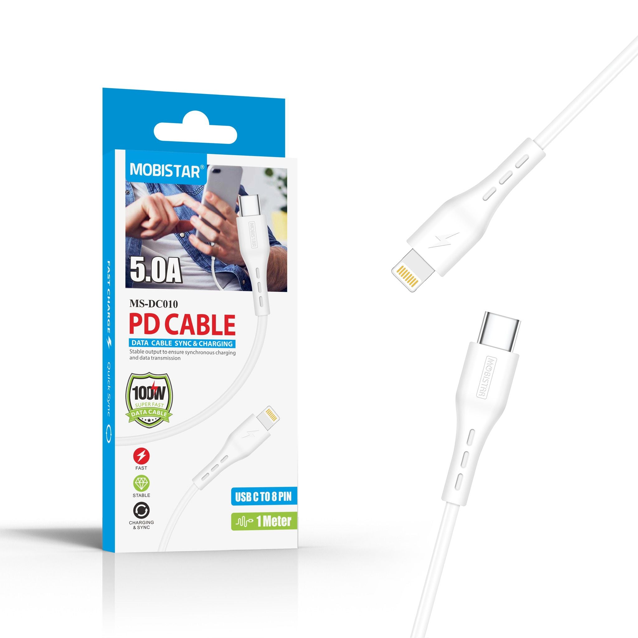 USB-C to Lightning (8-Pin) PD Fast Charging Cable – High-Speed Sync & Charge