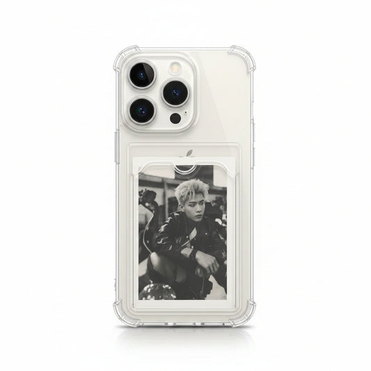 Smoke Clear Card Case | Slim Transparent Phone Cover with Card Holder