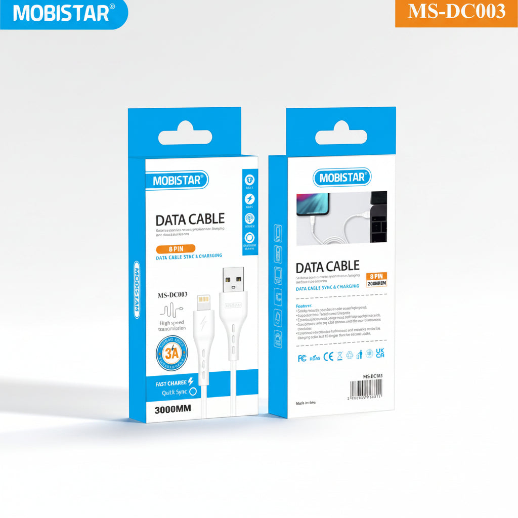 8 Pin Data Cable – Fast Charging & High-Speed Sync Cable
