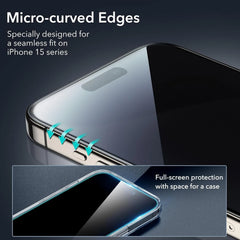iPhone 15 Privacy Screen Protector – 2 Pack Tempered Glass Anti Spy HD (Wholesale)