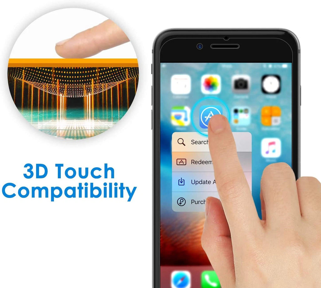 iPhone 7 / 8 Plus Privacy Screen Protector – 2 Pack Tempered Glass Anti Spy HD