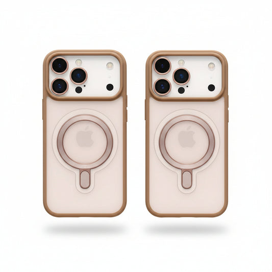Gold Kickstand Case with Lens Protection | Shockproof Phone Cover