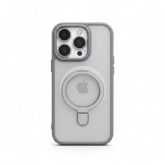 Grey Kickstand Case with Lens Protection | Shockproof Phone Cover