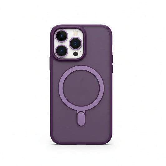 Purple Kickstand Case with Lens Protection | Magnetic Stand, Shockproof Cover