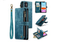 Emerald Zip Bookcase Phone Cover | Wallet Case with Card Holder & Stand
